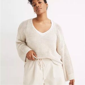 Madewell Rainbow Marled Seville Pullover Sweater